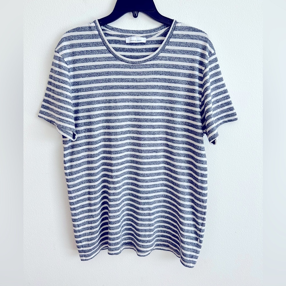 Samsoe Samsoe Mens Short Sleeve Crew Neck Stripe Knud T-Shirt Size Large